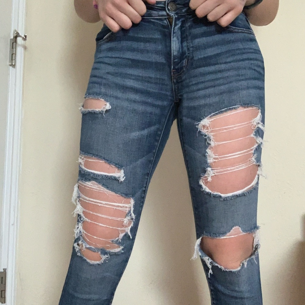 Dark Blue Ne(x)t Level Stretch X Ripped Jeans